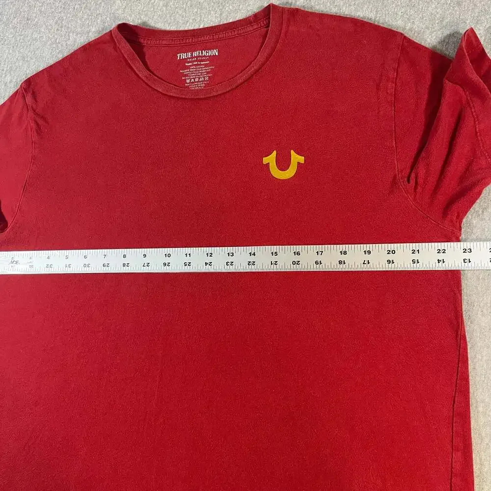 True Religion Buddha Logo Graphic T-Shirt Red 2XL